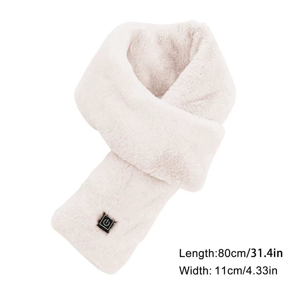 Winter Electric Heated Scarf, USB Rechargeable 3 Gear Temperature Control Neck Wrap Warmer Bib Heated Scarf for Men Women