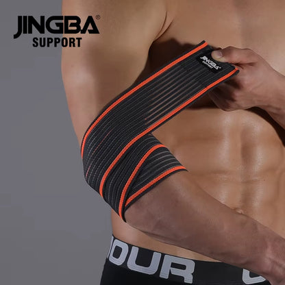 1 Pcs Adjustable Weightlifting Elbow Protector Elastic Straps for Fitness Bodybuilding Gym Workout Training Support Elbow Pads B