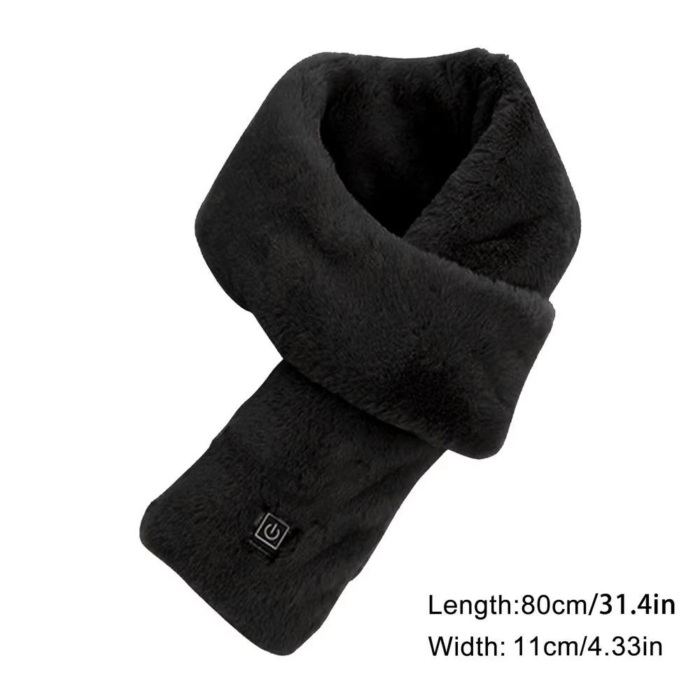Winter Electric Heated Scarf, USB Rechargeable 3 Gear Temperature Control Neck Wrap Warmer Bib Heated Scarf for Men Women