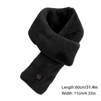 Winter Electric Heated Scarf, USB Rechargeable 3 Gear Temperature Control Neck Wrap Warmer Bib Heated Scarf for Men Women