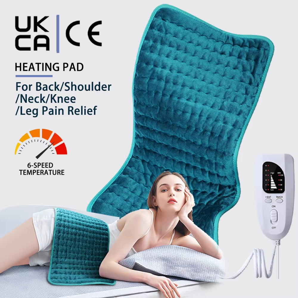 【Ce-Bu】Heating Pad for Back Pain Relief，Large Heating Pad for Neck and Shoulders Heat Pad with 6 Heat Settings Gifts for Mom Dad