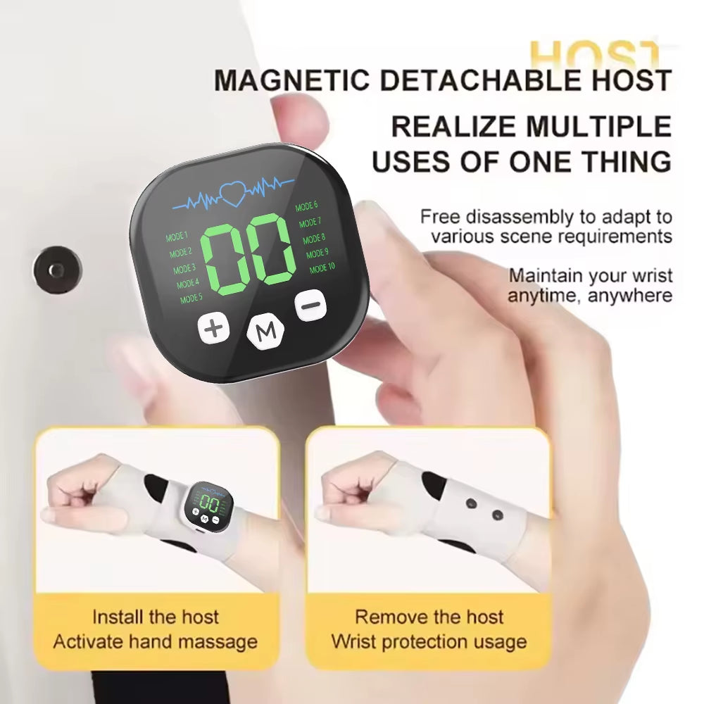 Electric Cordless Hand Wrist Massager Vibration Relieves Tenosynovitis Massager USB Rechargeable Carpal Tunnel Fatigue Relief