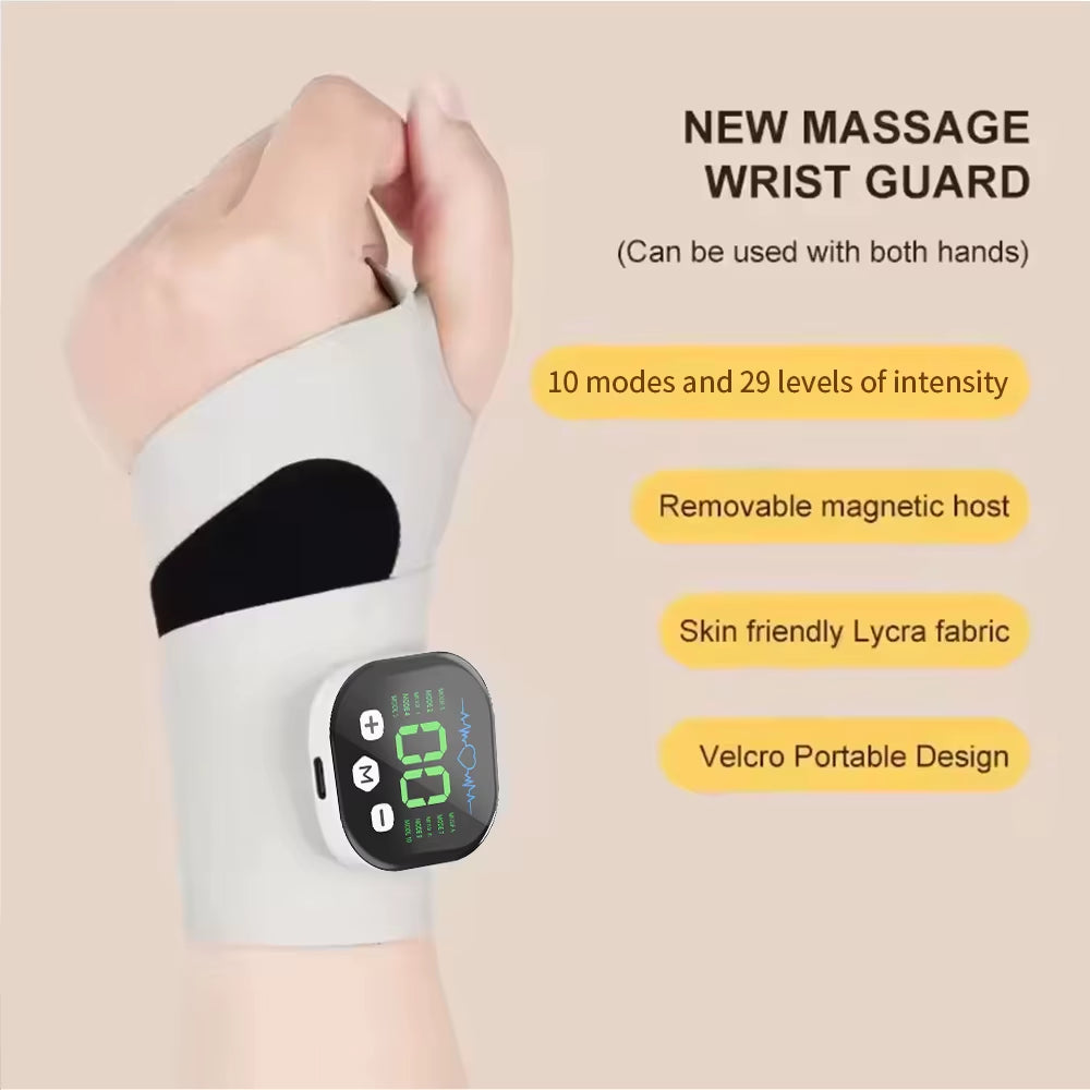 Electric Cordless Hand Wrist Massager Vibration Relieves Tenosynovitis Massager USB Rechargeable Carpal Tunnel Fatigue Relief