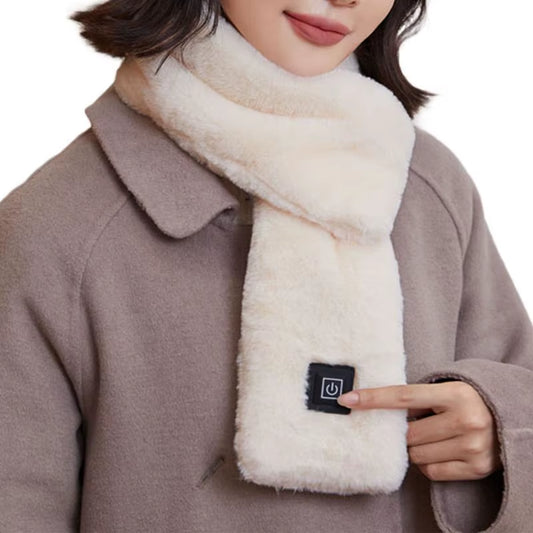 Winter Electric Heated Scarf, USB Rechargeable 3 Gear Temperature Control Neck Wrap Warmer Bib Heated Scarf for Men Women