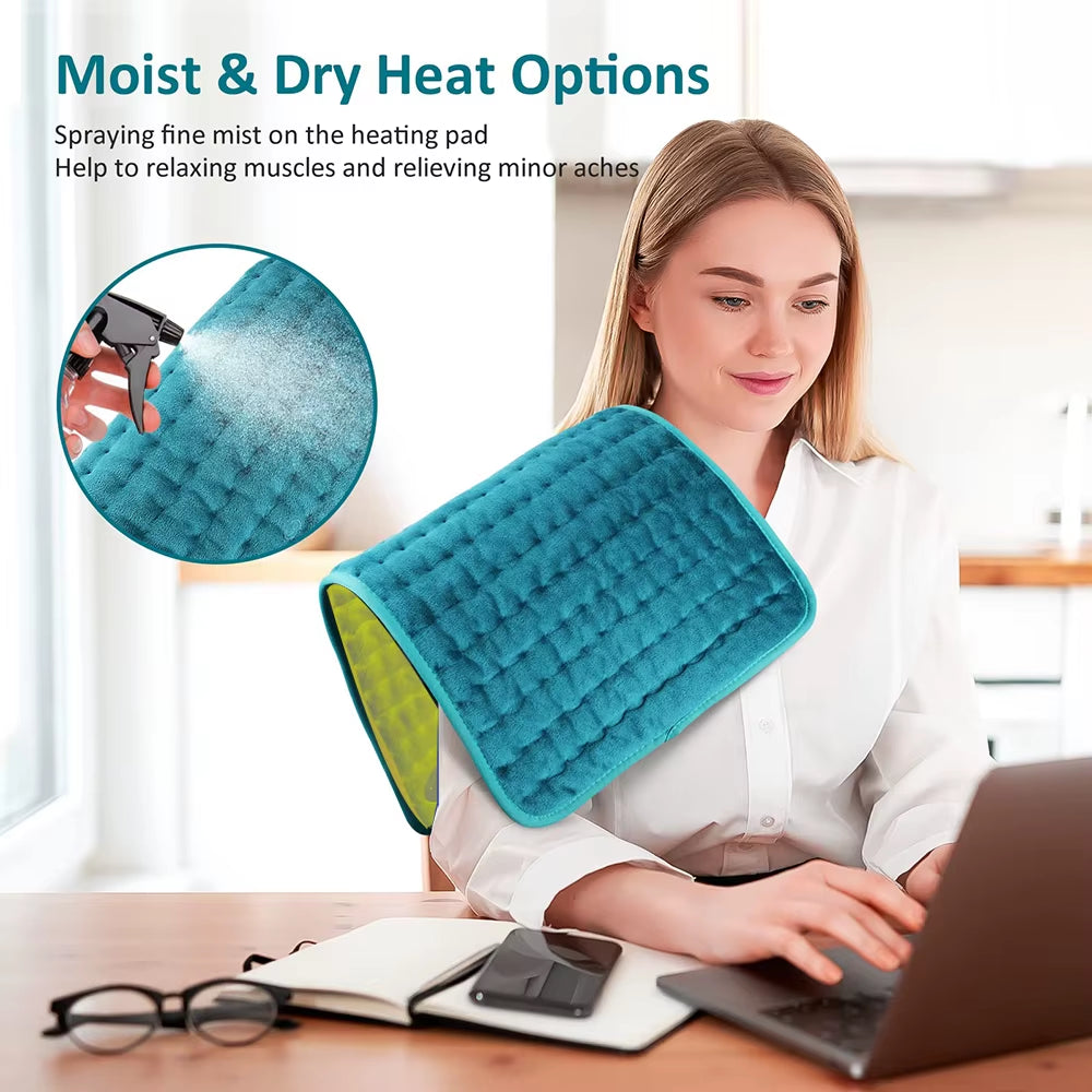 【Ce-Bu】Heating Pad for Back Pain Relief，Large Heating Pad for Neck and Shoulders Heat Pad with 6 Heat Settings Gifts for Mom Dad