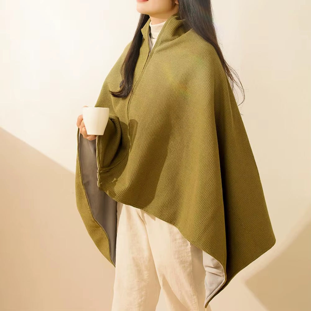 Wireless Heating Blanket Battery-Operated Heating Shawl Usb-Powered Shawl Blanket Bag 2-In-1 Electric Heating Scarf for Women