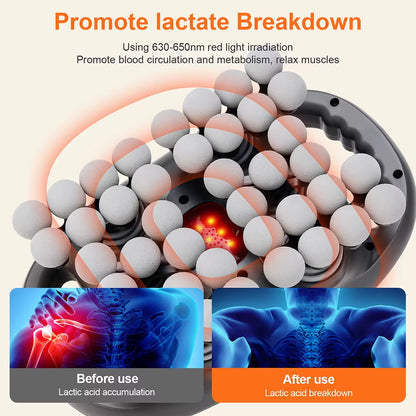 Multi-Head Fascia Gun Deep Relaxation Muscle Red Light Deep Tissue Body Muscle Massage Gun