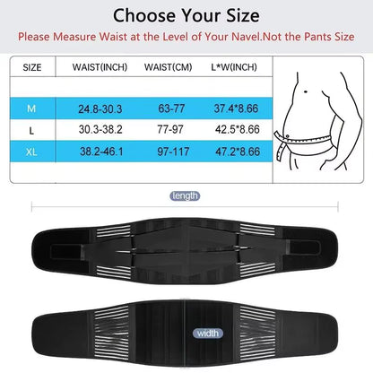 Back Brace Adjustable Waist Belt Support Brace for Lumbar Trainer Sweat Belt for Sports New Assistance Waist Cushion