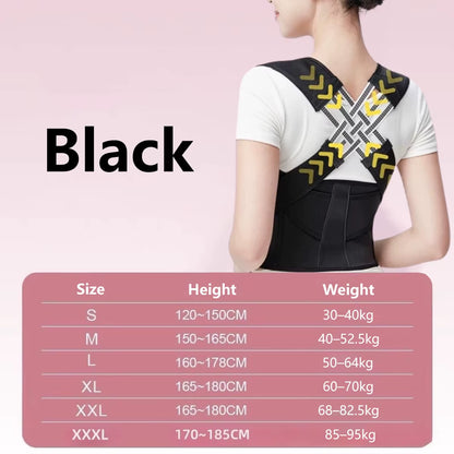 Adjustable Posture Corrector Back Support Belt Spine Alignment Waist Trainer for Men and Women Abdominal Waist Correction