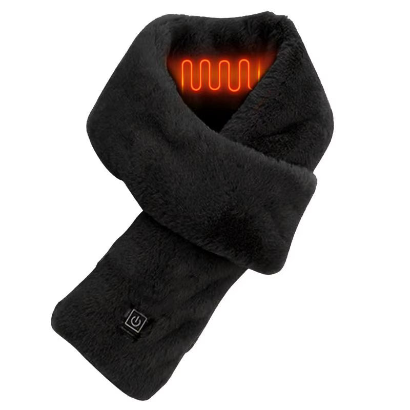 Winter Electric Heated Scarf, USB Rechargeable 3 Gear Temperature Control Neck Wrap Warmer Bib Heated Scarf for Men Women