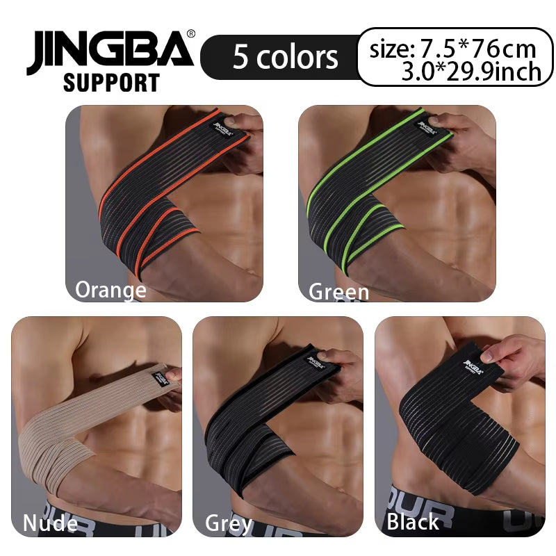 1 Pcs Adjustable Weightlifting Elbow Protector Elastic Straps for Fitness Bodybuilding Gym Workout Training Support Elbow Pads B