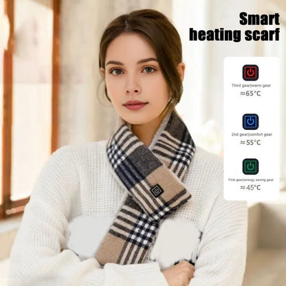 Waterproof Heating Scarf Versatile Temperature Control Scarf Rechargeable Scarf with 3 Heat Settings Waterproof Neck for Men