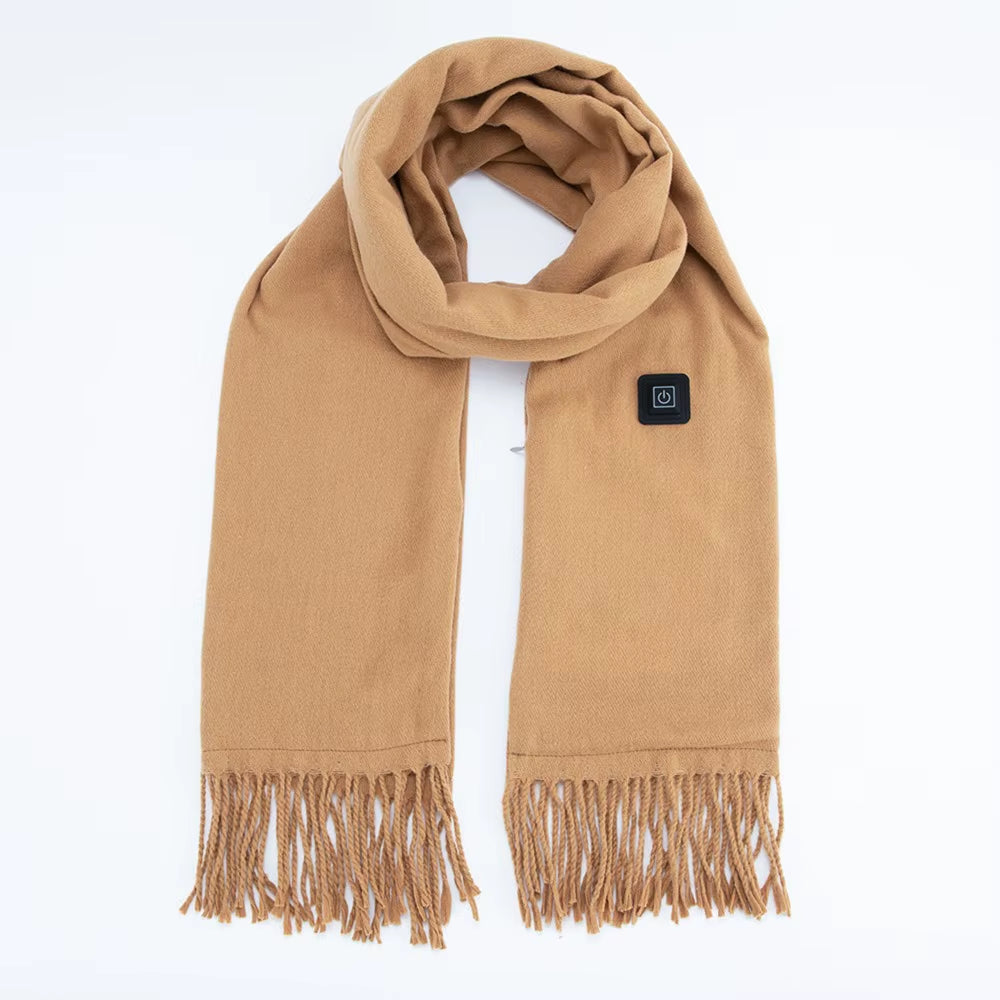 New USB Charging Electric Heated Scarf Rechargeable Adjustable Temperature Electric Winter Warmer Creative Unisex Warm Shawl